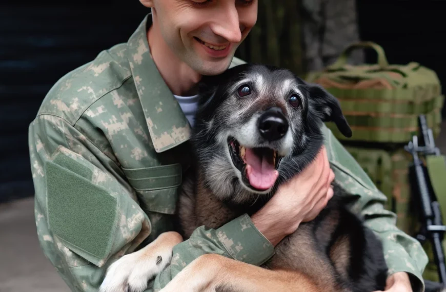 Die berührende Wiedervereinigung eines Militärhundes mit seinem Hundeführer