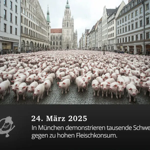 Tausende Schweine demonstrieren gegen Fleischkonsum