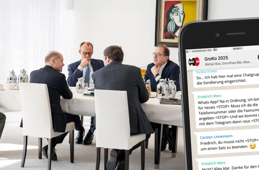 Hinter den Kulissen der Macht: Leaks zeigen die geheimen WhatsApp-Chats der Sondierungsgespräche zwischen Union und SPD