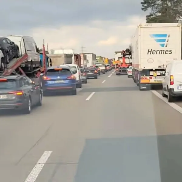 Beispielhaft im Stau: Fahrer bedankt sich für perfekte Rettungsgasse – so sollte es immer sein!