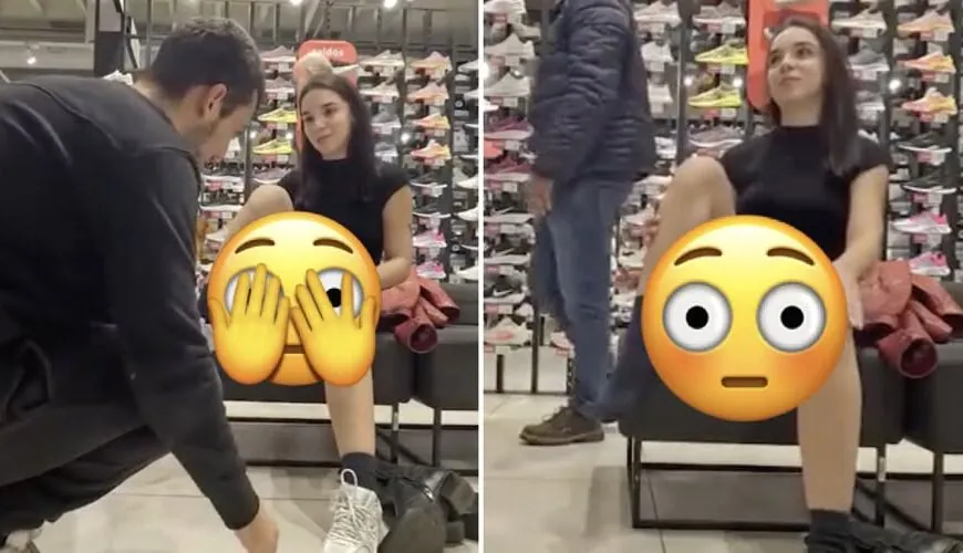 Wenn der Schuhladen zur B&uuml;hne wird: Kundin sorgt mit Anprobe f&uuml;r Aufsehen