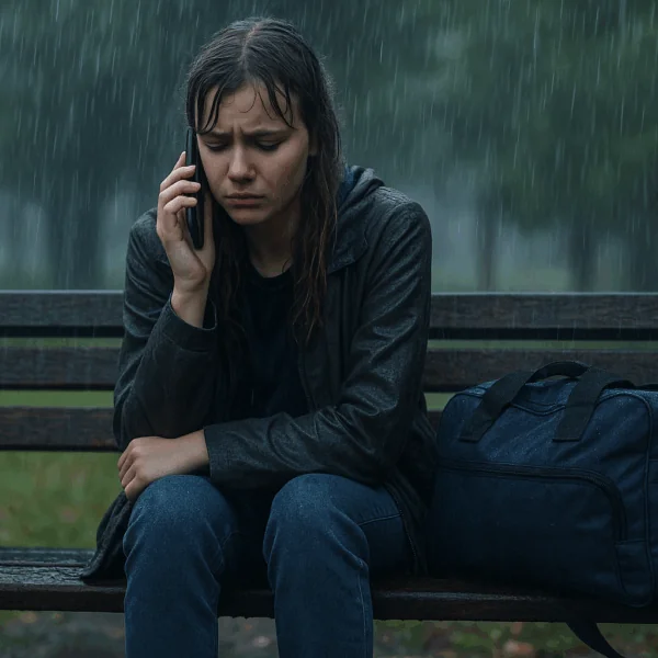 Mit einer Reisetasche in der Hand und dem Regen im Gesicht – der Tag, an dem Lea ihre Familie verlor und ihr neues Leben begann
