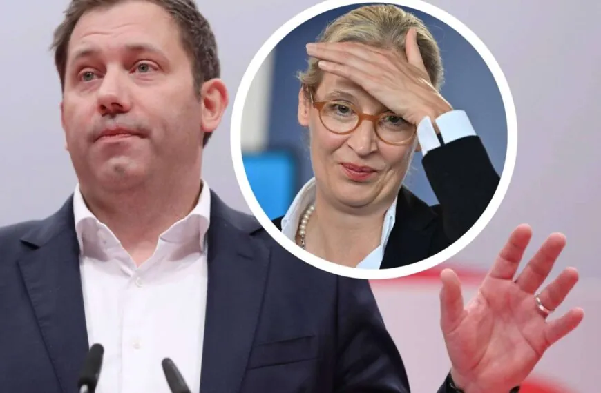 Pl&ouml;tzlich st&uuml;rmt Lars Klingbeil auf Alice Weidel zu &ndash; Eklat im TV-Studio sorgt f&uuml;r Aufsehen!