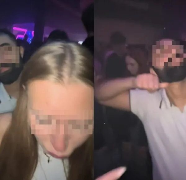 Enormer Grusel-Moment bedroht junge Frauen mit unheimlicher Geste in bizarrerer Club-Video