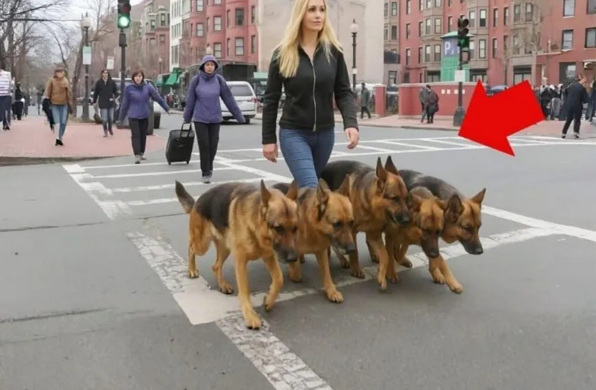 Diese Frau geht t&auml;glich mit 6 Sch&auml;ferhunden ohne Leine spazieren &ndash; die Wahrheit schockiert alle!