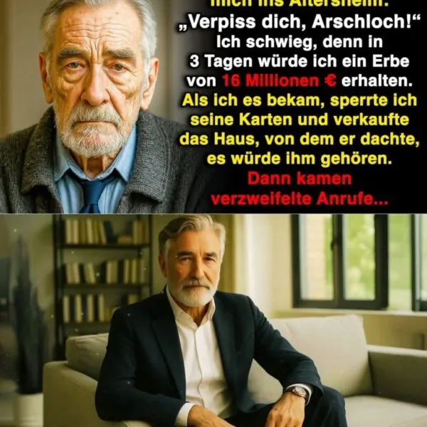 Mein Sohn brachte mich ins Altersheim- &bdquo;Verreck dort, du Schwein!&ldquo; &ndash; bis er entdeckte&hellip;