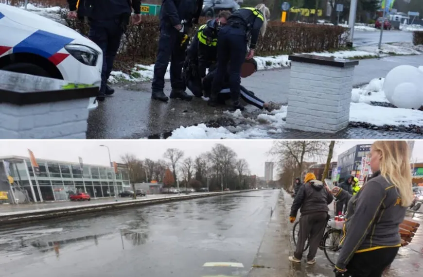 Navigationsfehler mit dramatischen Folgen: Frau fährt in Eindhoven in den Kanal – couragierter Helfer rettet ihr das Leben