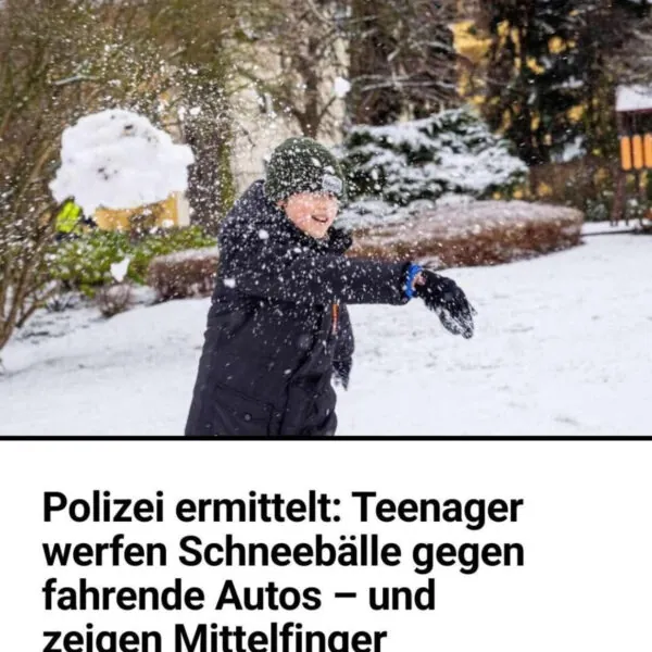 Schneeballw&uuml;rfe mit ernsten Folgen: Wenn jugendlicher Leichtsinn den Stra&szlig;enverkehr gef&auml;hrdet