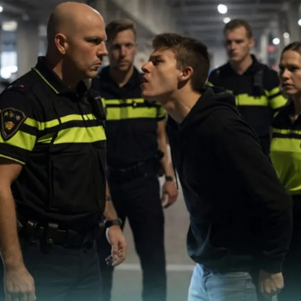 Agent schl&auml;gt nach Spuck-Attacke zur&uuml;ck &ndash; Video entfacht hitzige Debatte &uuml;ber Grenzen des Polizeieinsatzes